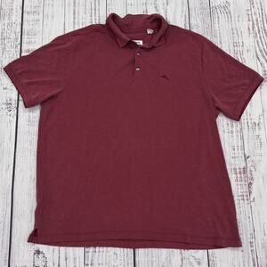 Tommy Bahama Red Tencel Modal Polo Shirt Men’s XL Soft Knit Golf Casual